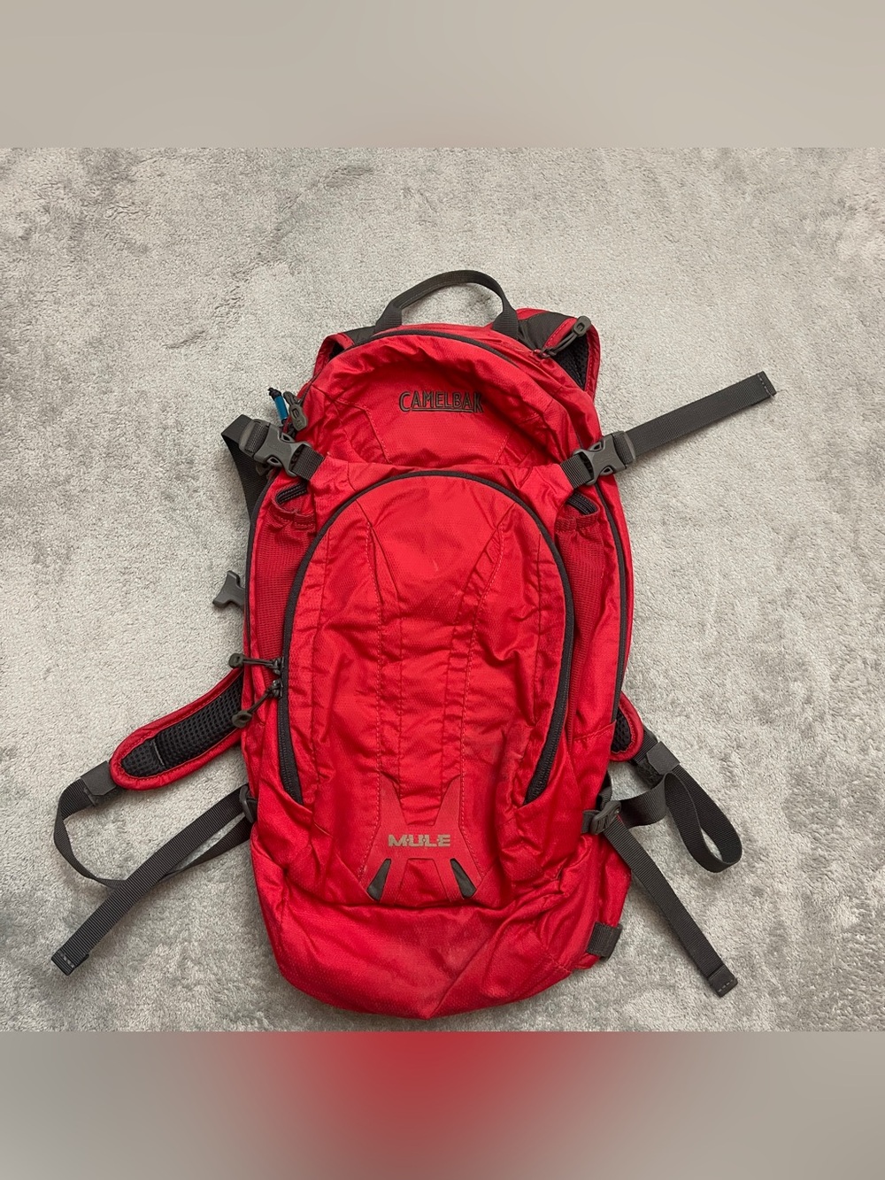 Camelbak MULE Hydration Backpack Red H2O Bag Inc Biking Hiking (No Bladder)